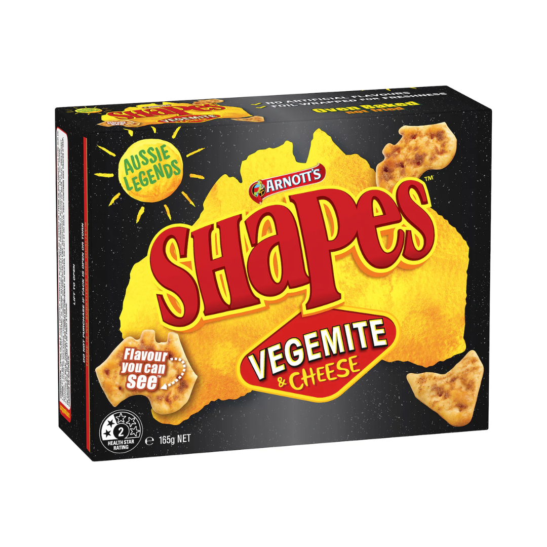 Arnott's Shapes Vegemite & Cheese 165g