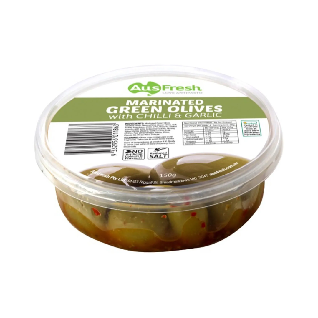 AusFresh Olive Green Chilli and Garlic 150g