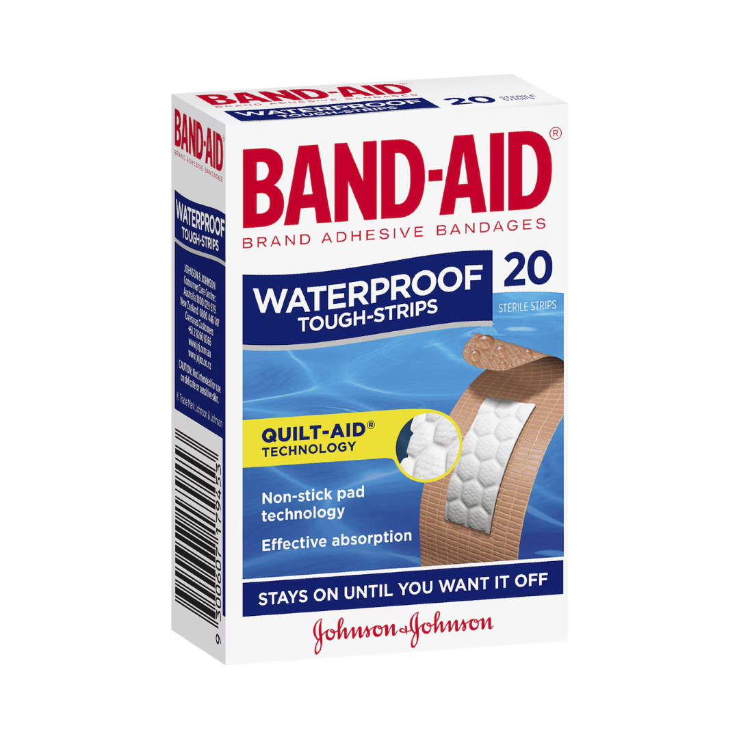 Band-Aid Tough Strips Waterproof Regular 20 Pack