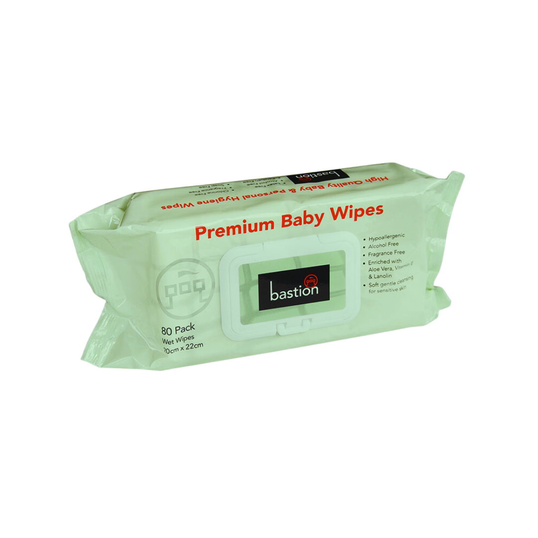 Bastion Premium Baby Wipes 80 Pack