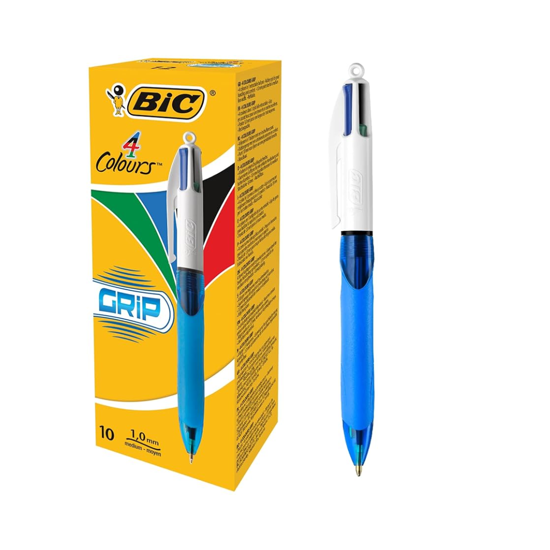 Bic 4 Colour Grip Pen 10 Pack