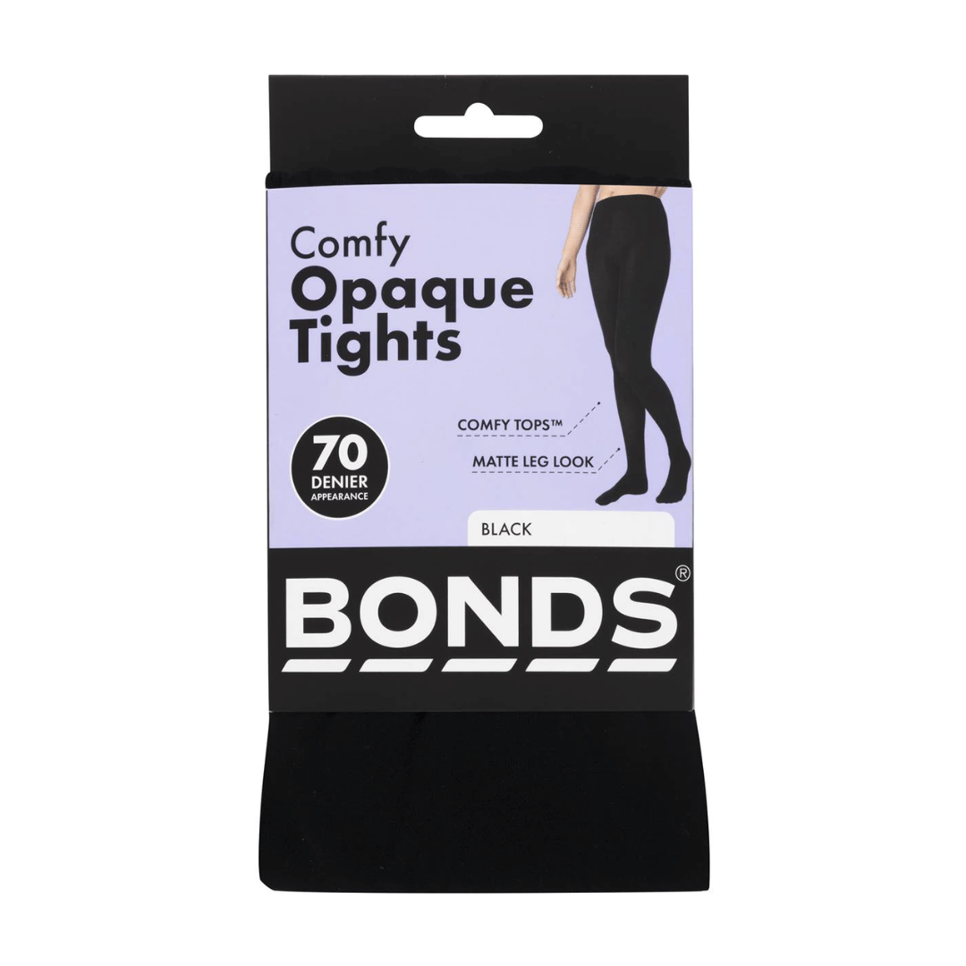 Bonds 70D Comfy Top Tight 1pk Black S/M