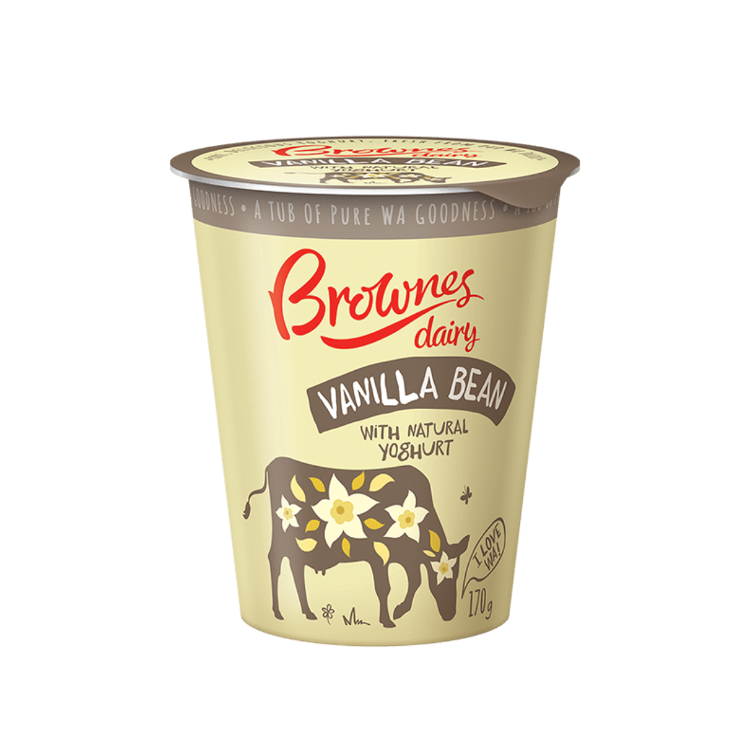 Brownes Yoghurt Vanilla Bean Thick & Creamy 170g