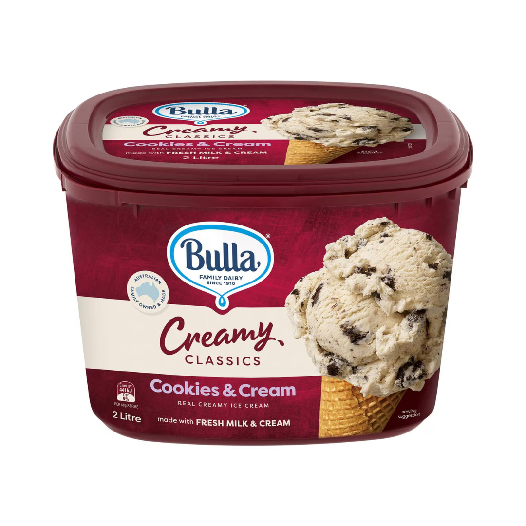 Bulla Creamy Classics Cookies & Cream Ice Cream 2L