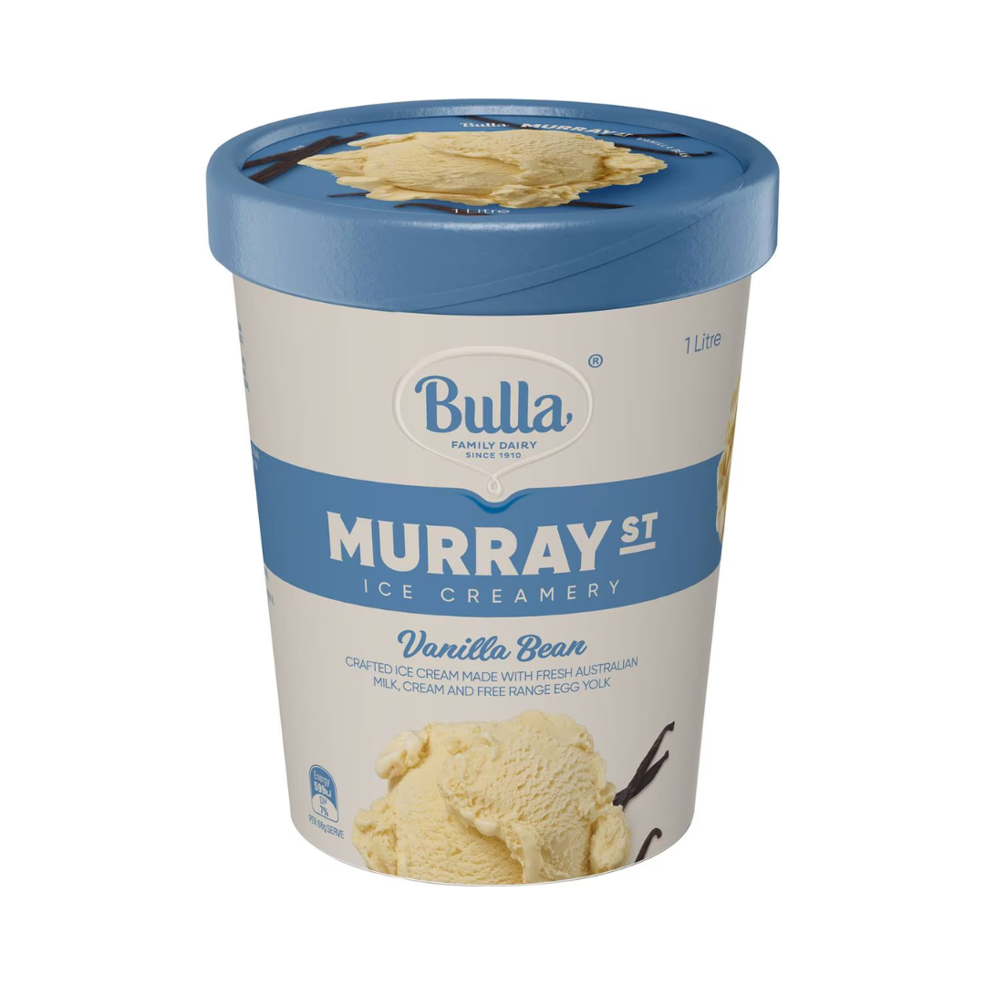 Bulla Murray Street Ice Cream Vanilla Bean 1L