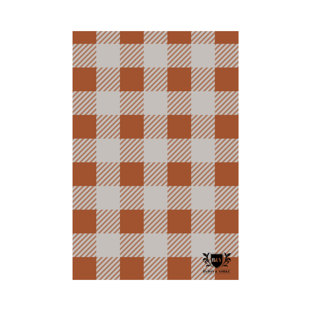 Byron & Yorke Microfibre Tea Towel Ginger Gingham