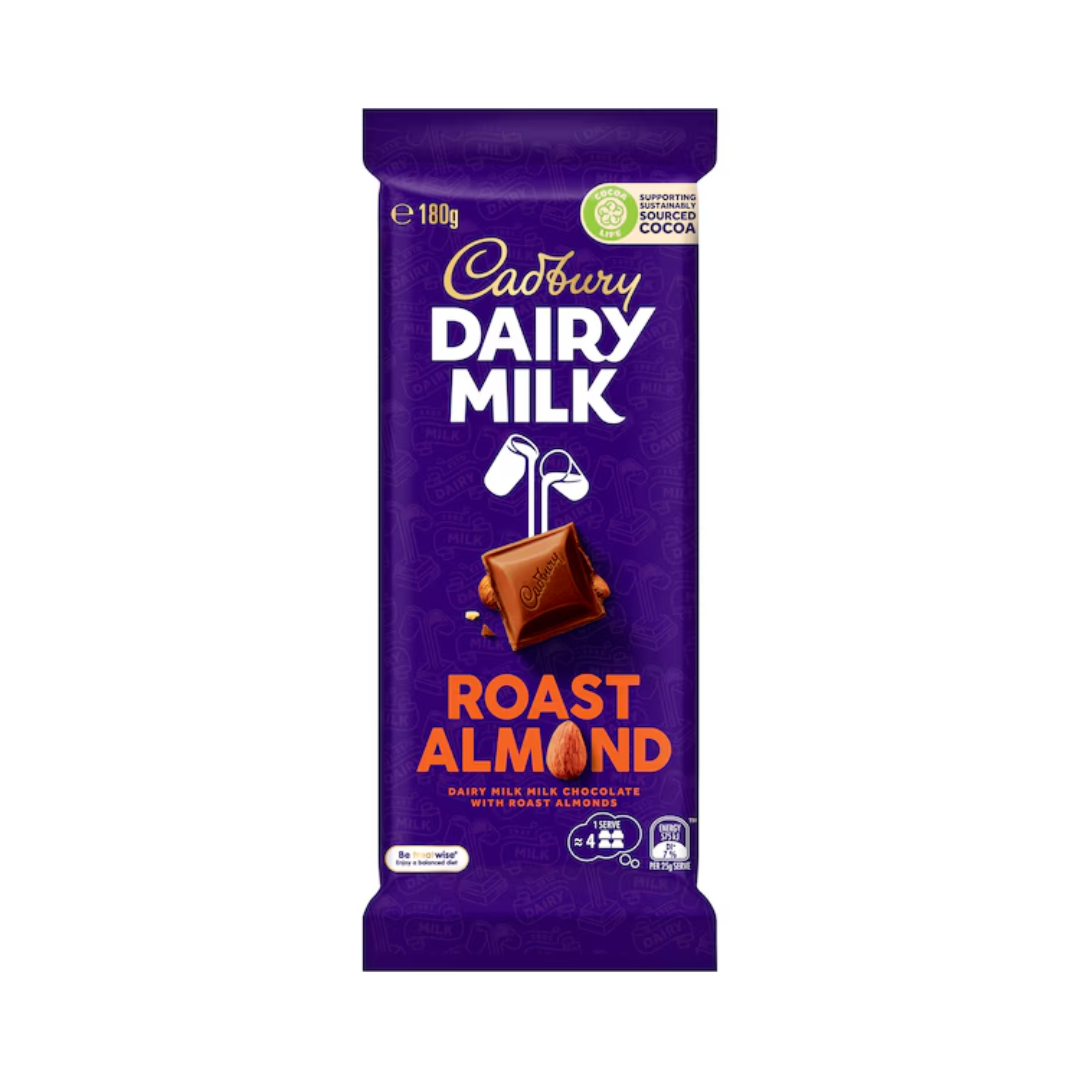 Cadbury Chocolate Roast Almond Block 180g