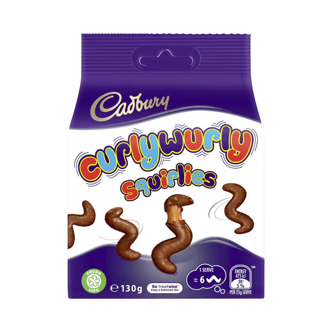 Cadbury Curlywurly Squirlies Chocolate Bag 130g