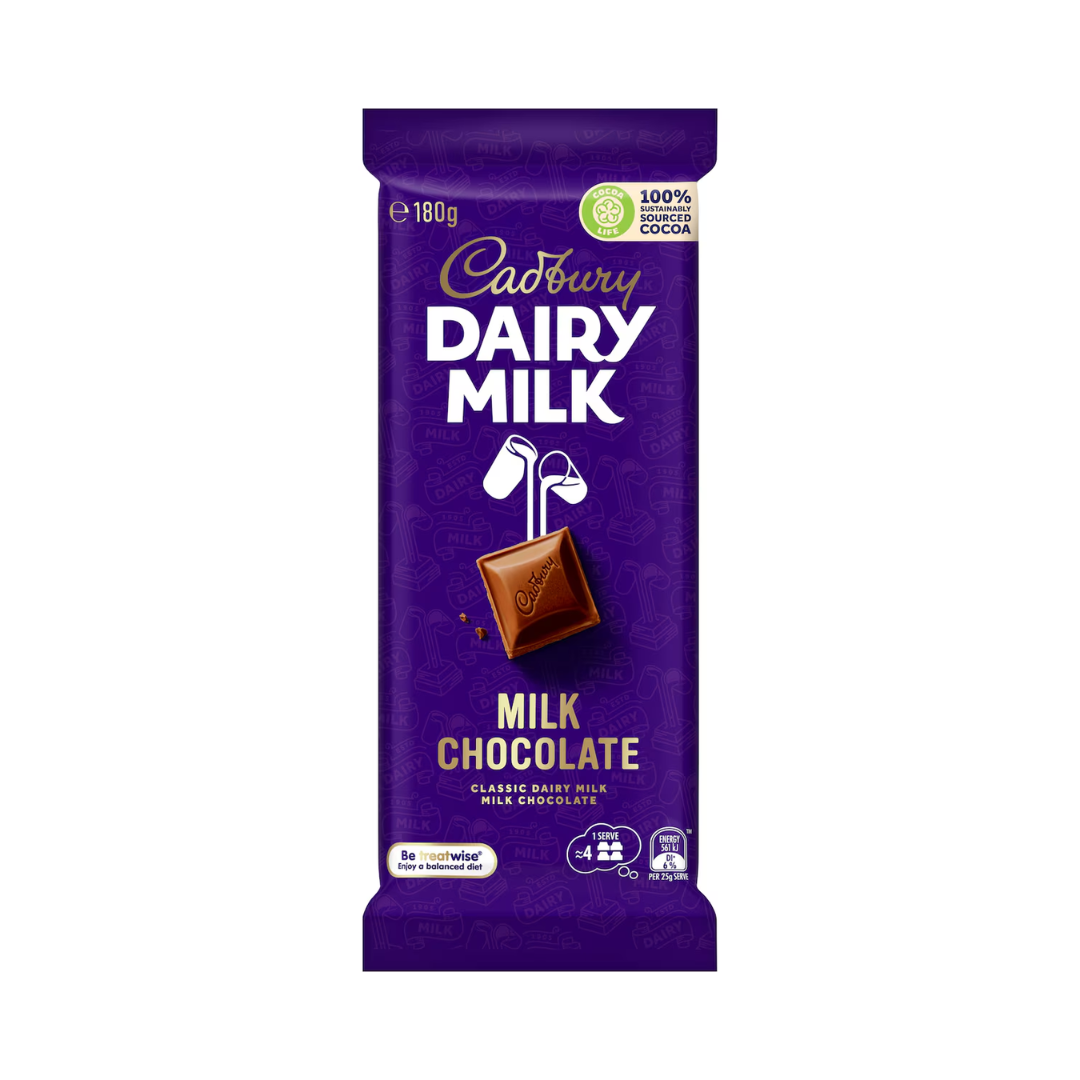 Cadbury Chocolate Dairy Milk Block 180g