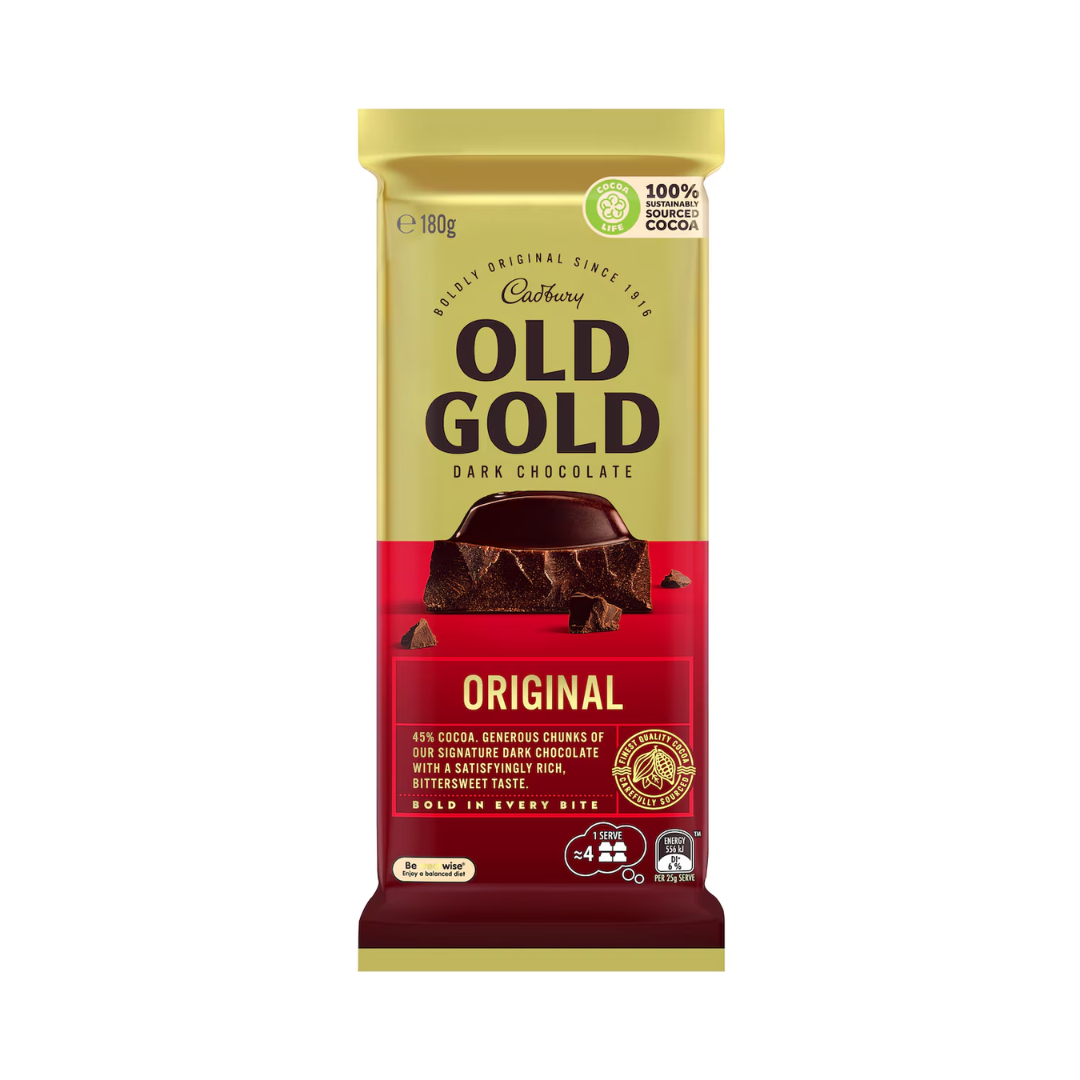 Cadbury Chocolate Old Gold Original Block 180g