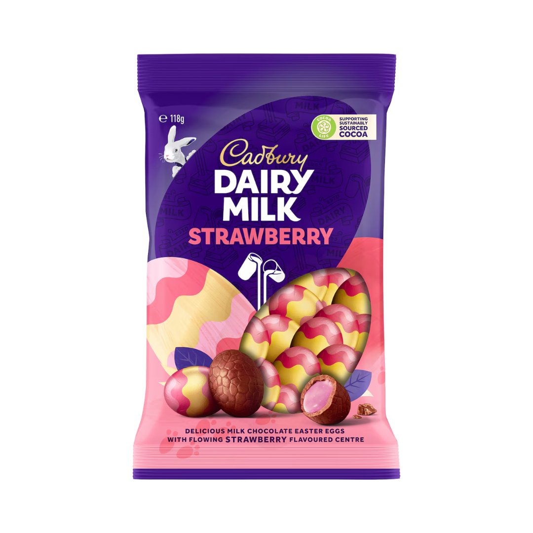 Cadbury Strawberry Chocolate Eggs 118g