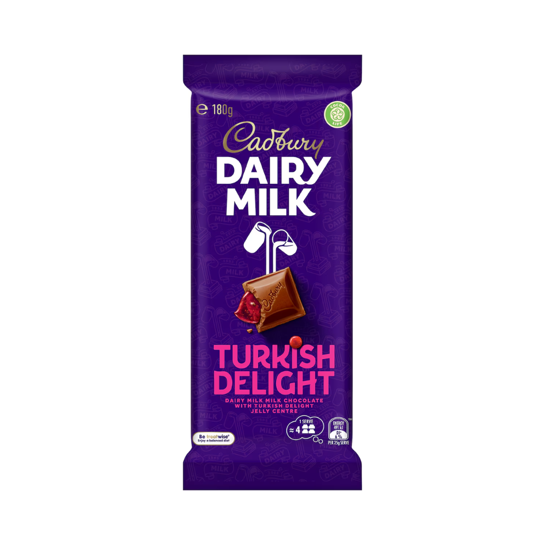 Cadbury Chocolate Turkish Delight Block 180g
