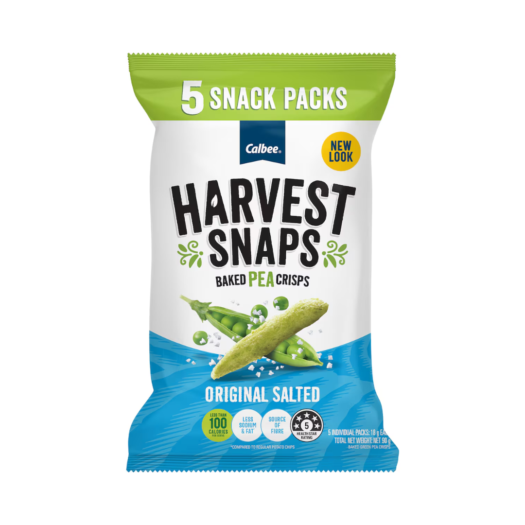Calbee Harvest Snaps Original Salted 5 Snack Packs
