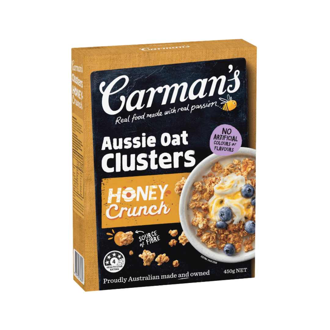 Carman's Aussie Oat Clusters Honey Crunch 450g