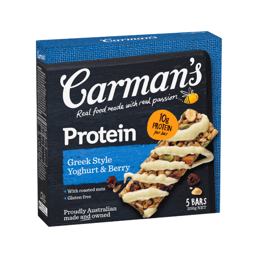 Carman's Greek Yoghurt & Berry Protein Bars GF 5 Pack