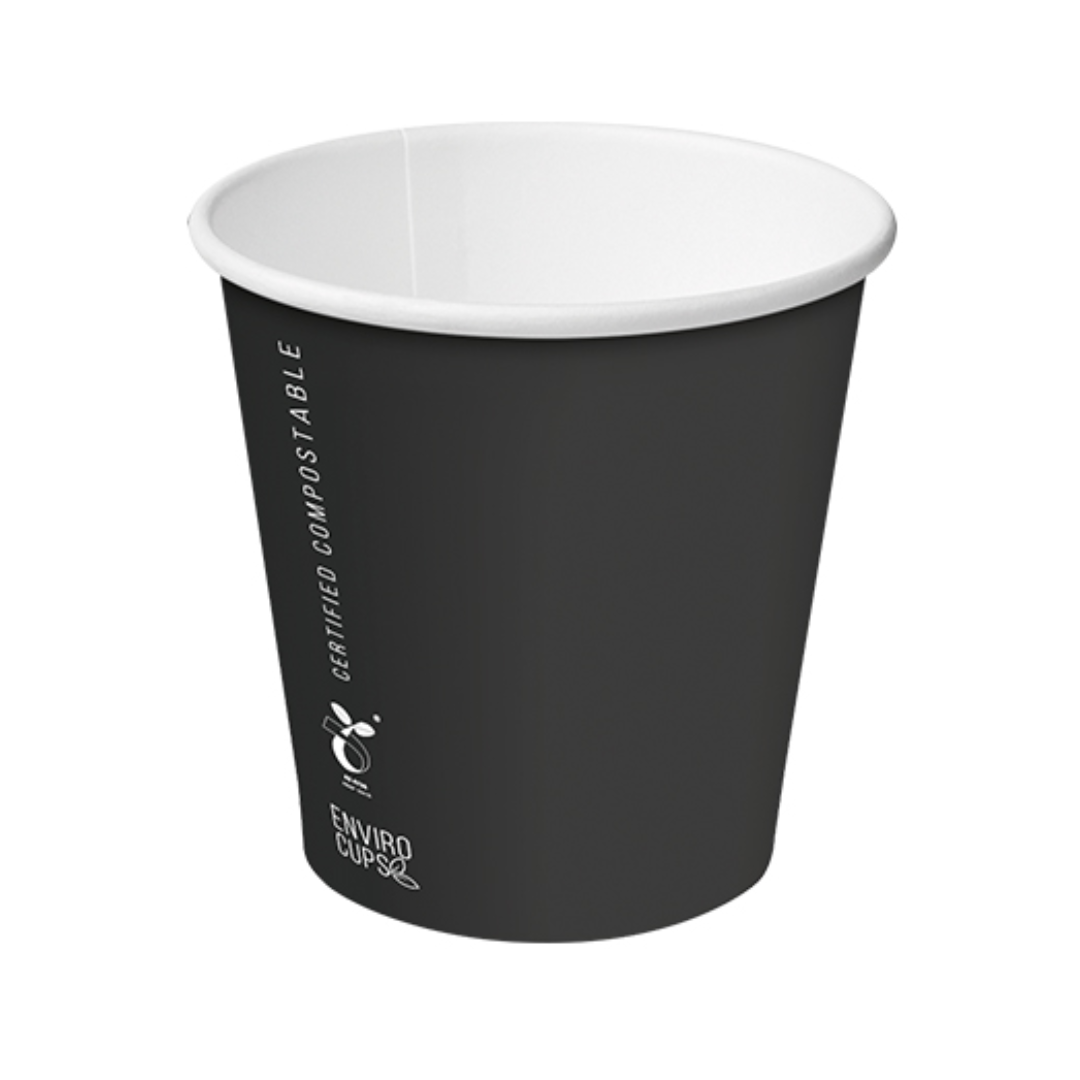 Cast Away Single Wall Piccolo Cups Black 4oz 50 Pack