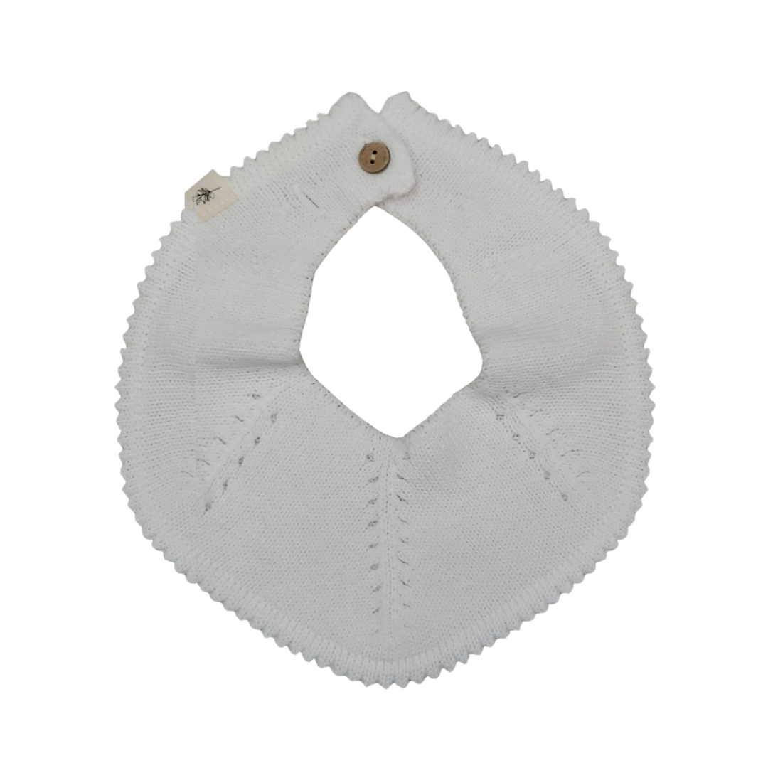 Classical Child Lumi Knitted Bib Off White