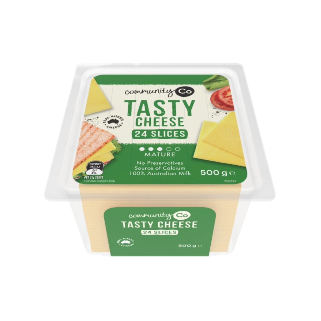 Community Co Our Farmers Tasty Sliced Cheese 500g