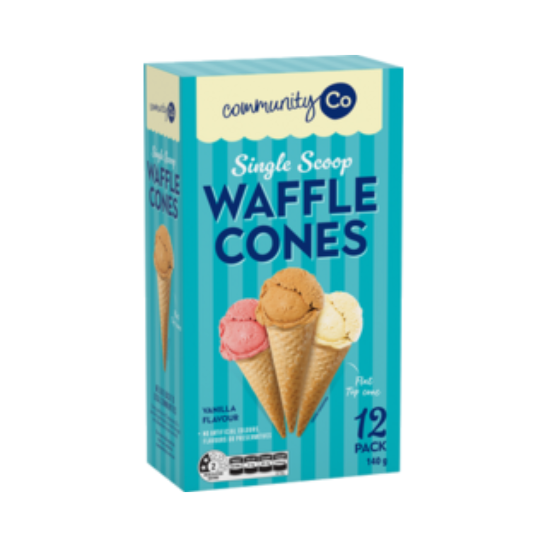 Community Co Waffle Cones 12 Pack 170g