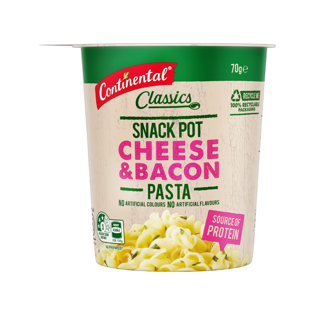 Continental Classics Snack Pot Cheese & Bacon Pasta 70g