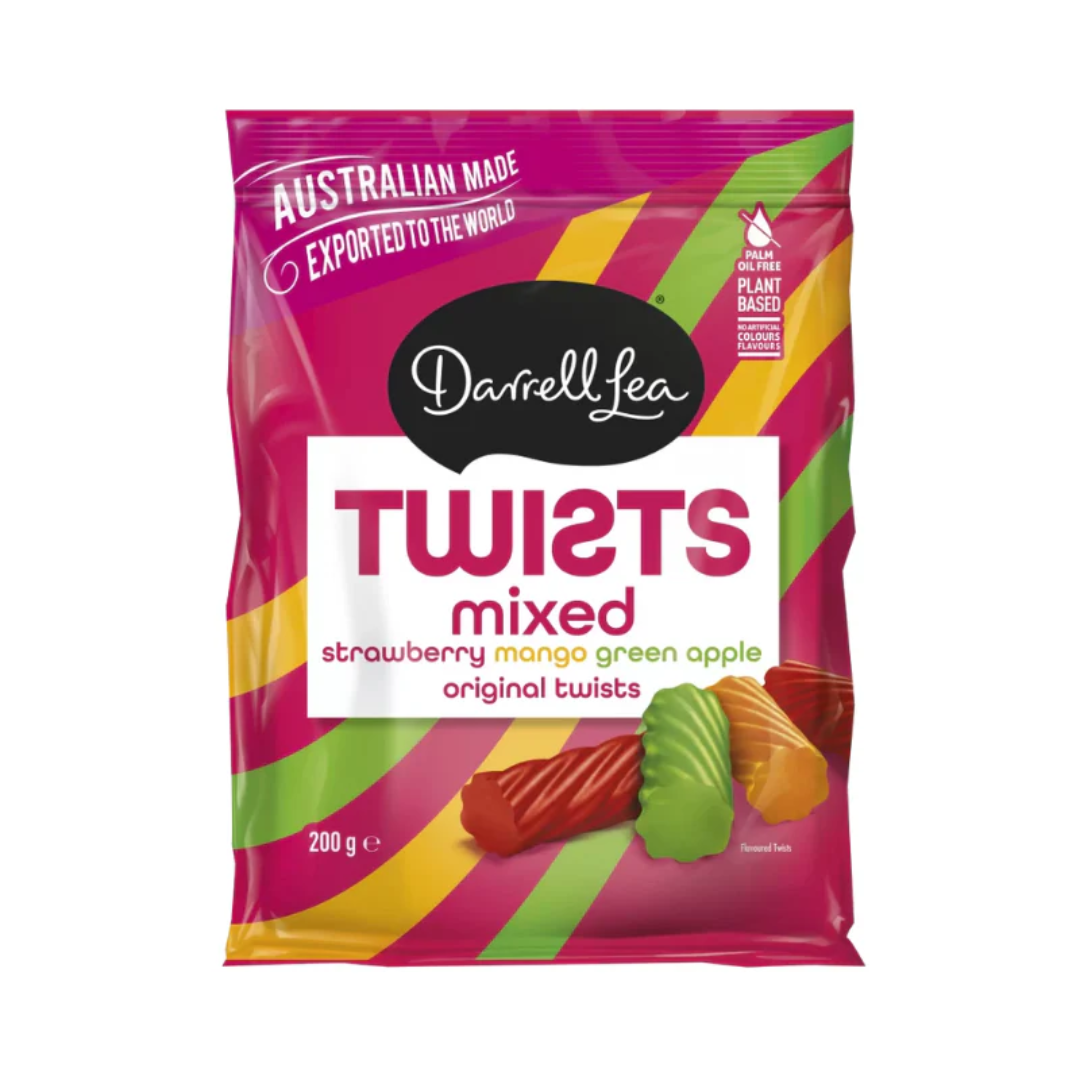 Darrell Lea Twists Mixed Flavours 200g