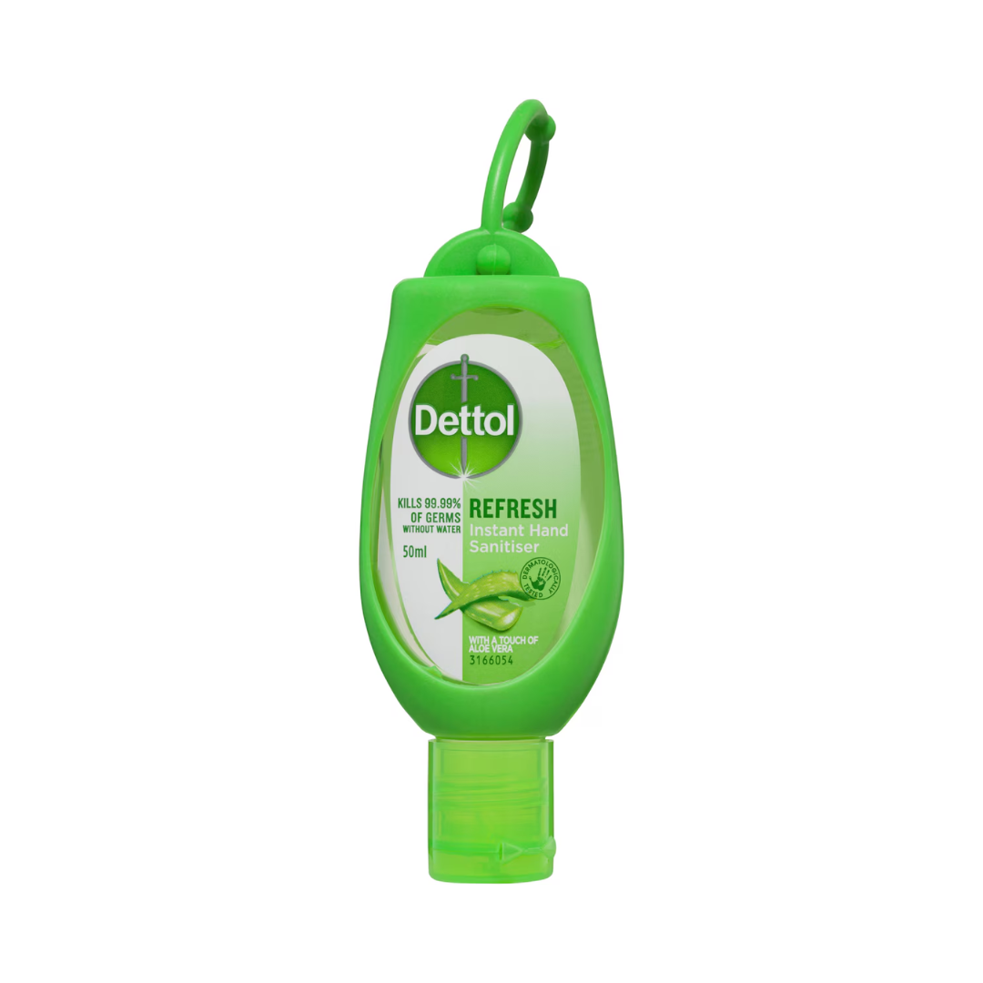 Dettol Hand Sanitizer With Hang Clip Green 50ml