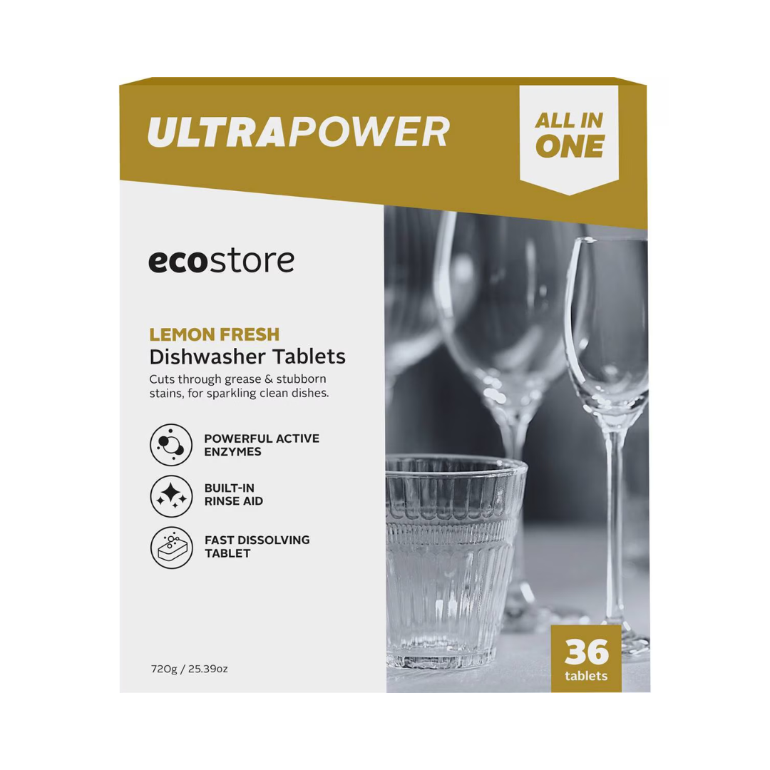 Ecostore Ultra Power Dishwasher Tablets Lemon Fresh 36 Pack