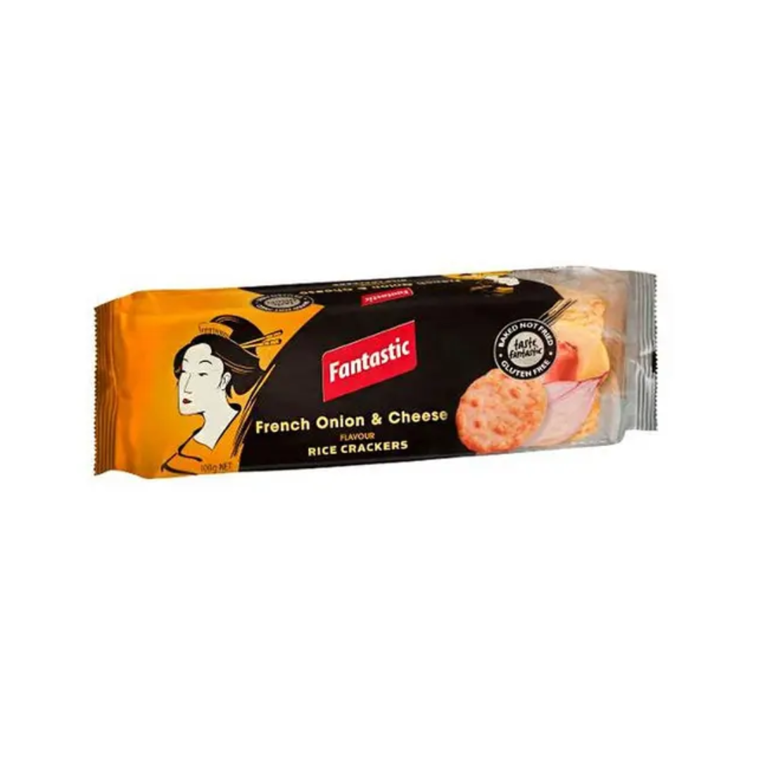 Fantastic Rice Crackers French Onion & Cheese 100g