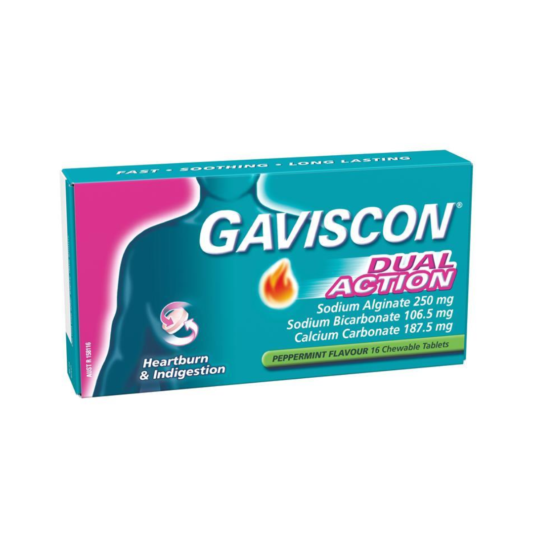 Gaviscon Dual Action Chewable Tablets 16 Pack
