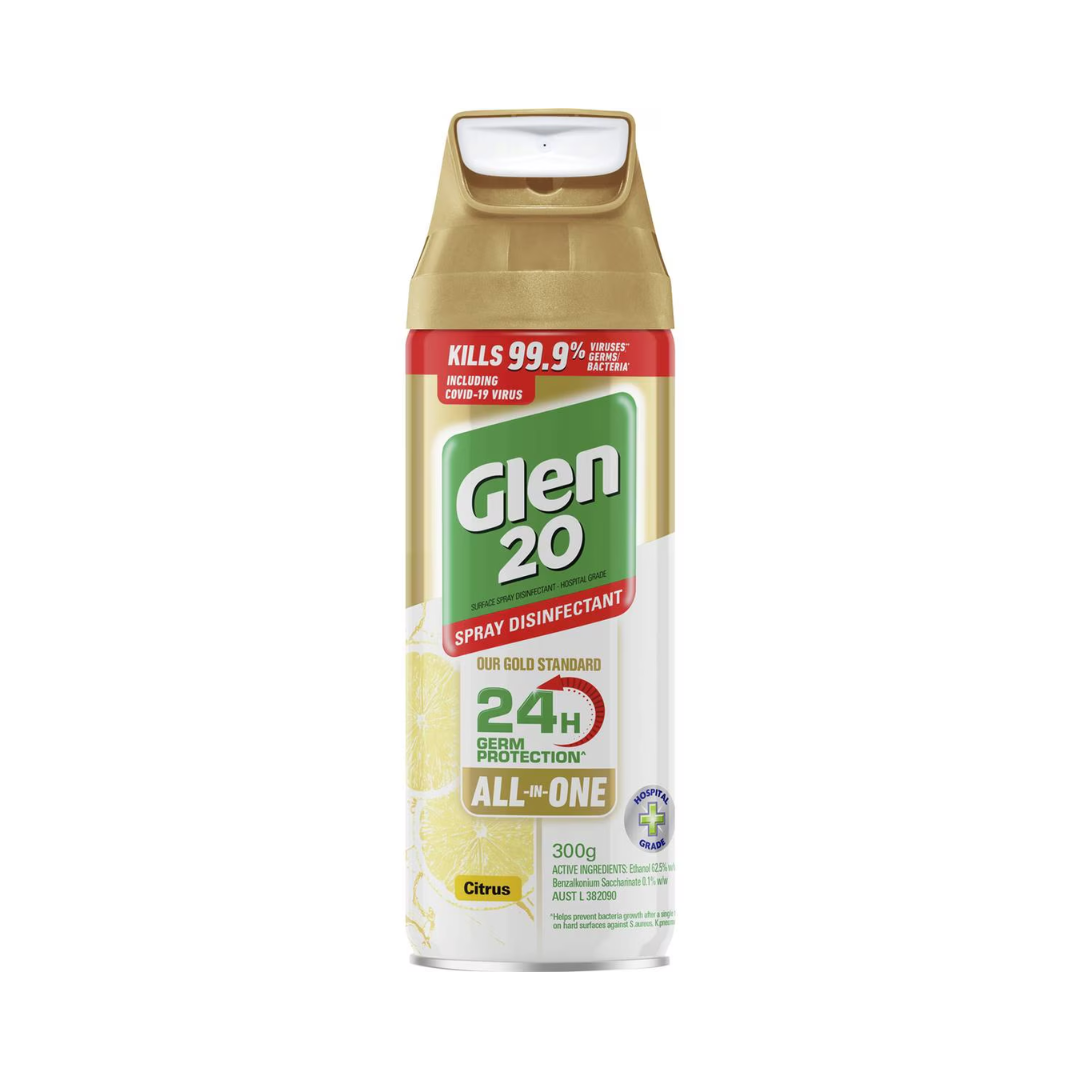 Glen 20 24 Hour Protection Citrus Disinfectant Spray 300g