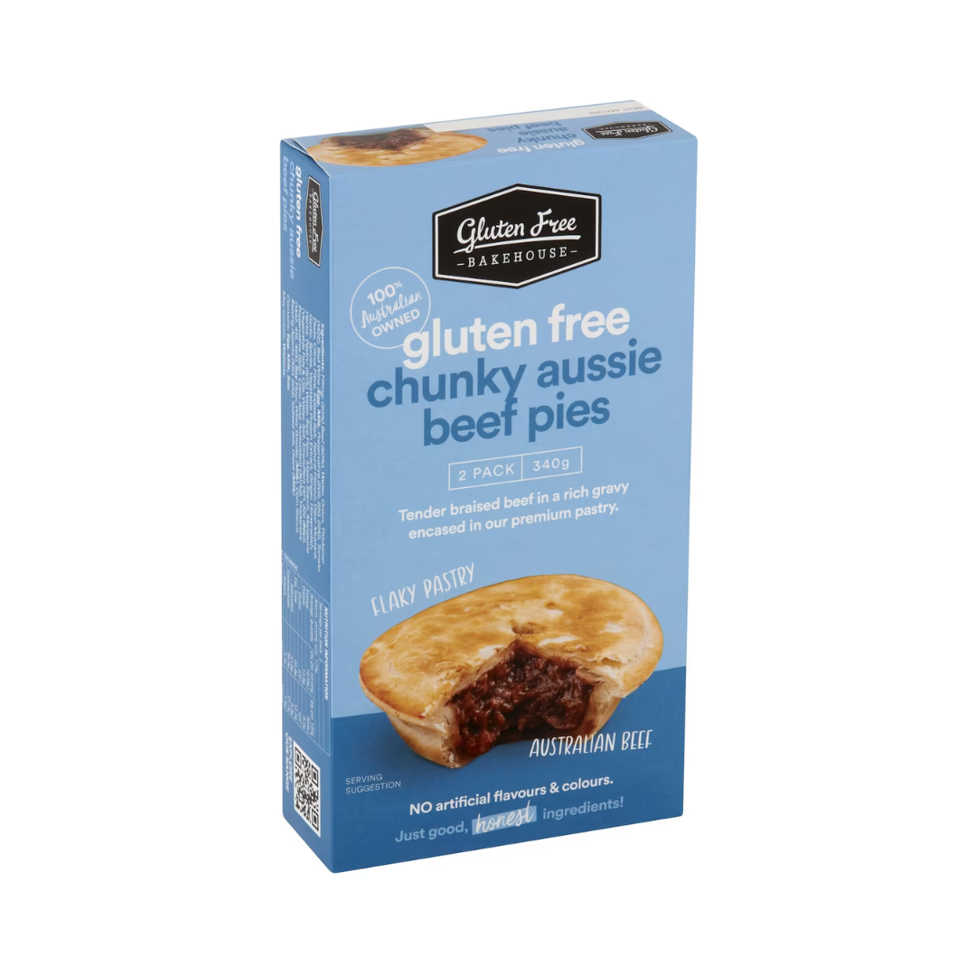 Gluten Free Bakehouse Chunky Beef Pie 2 Pack