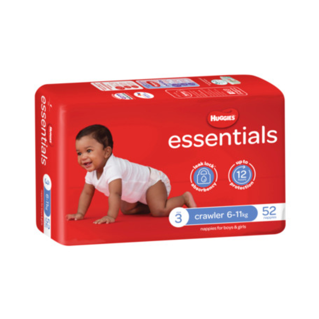 Huggies Essential Nappy Crawler Size 3 6-11kg