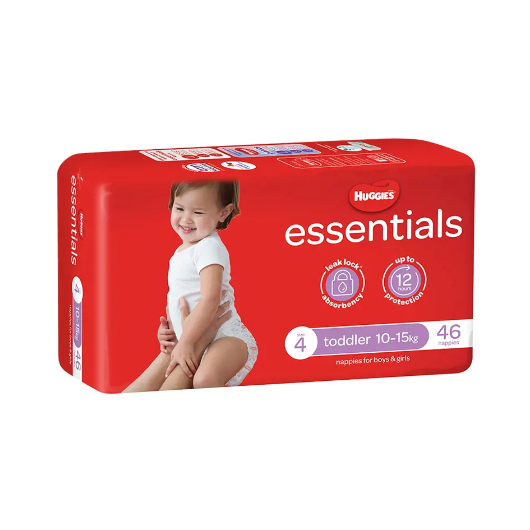 Huggies Essential Nappy Toddler Size 4 10-15kg