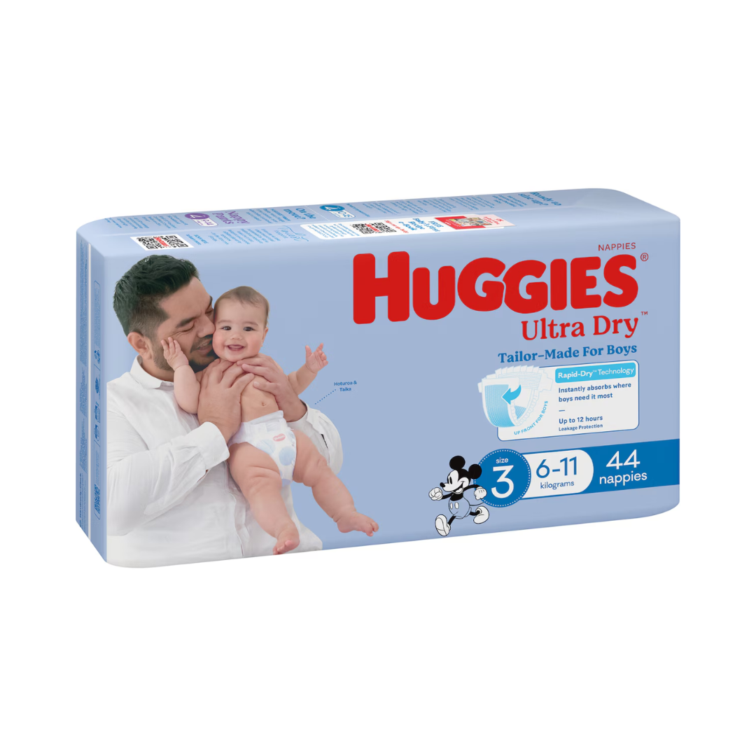 Huggies Ultra Dry Nappy Boy Size 3 6-11kg 44 Pack