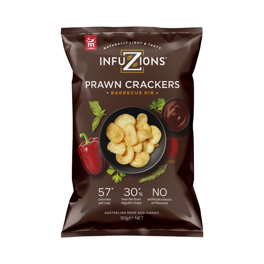 Infuzions Prawn Crackers BBQ Rib 90g