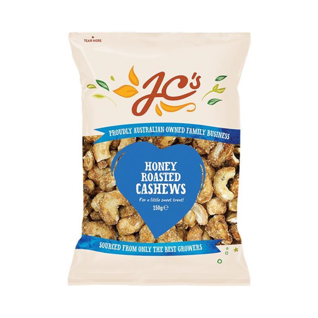 JC Nuts Cashews Honey Roasted 150g