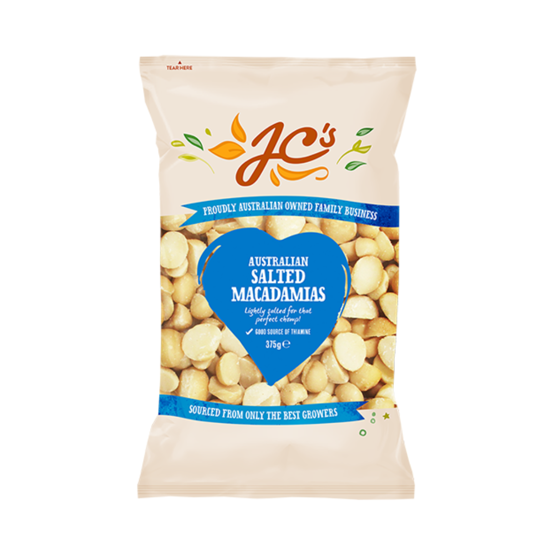 JC's Macadamias Salted Australian 100g