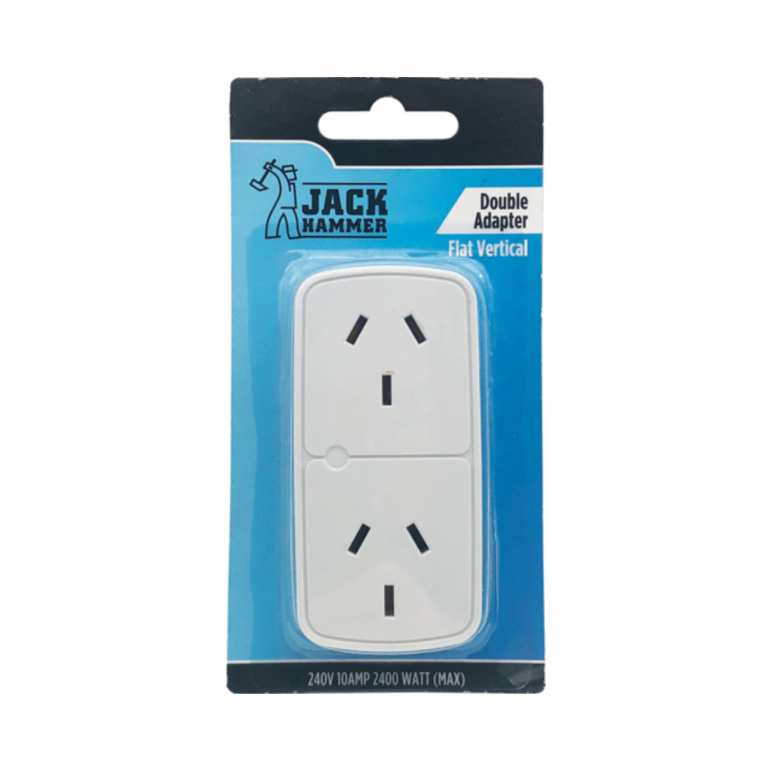Jack Hammer Double Adaptor Flat Vertical 1 Pack