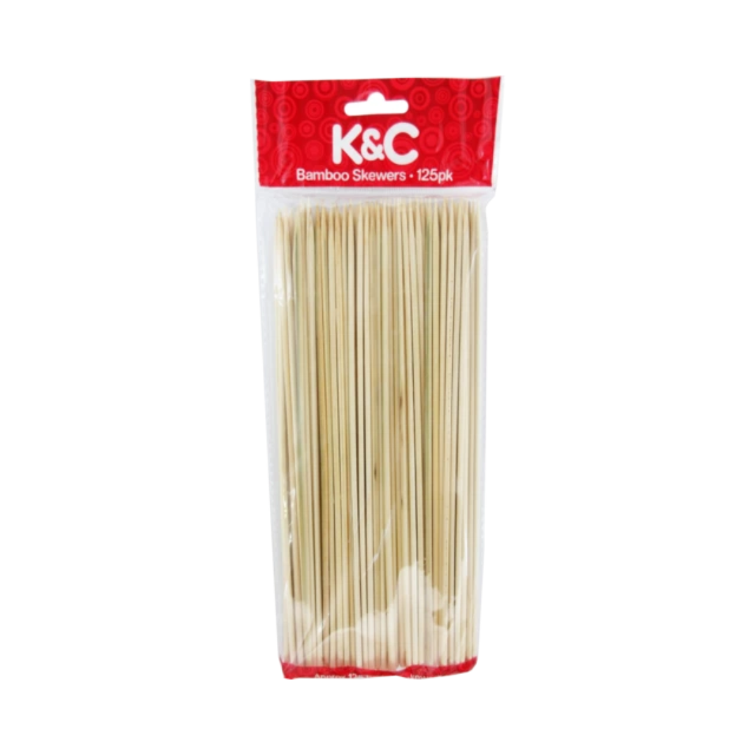 Korbond Bamboo Skewers 125 Pack