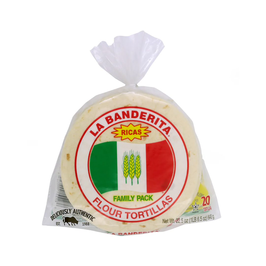 La Banderita Flour Tortillas Family Pack 20 Pack 640g