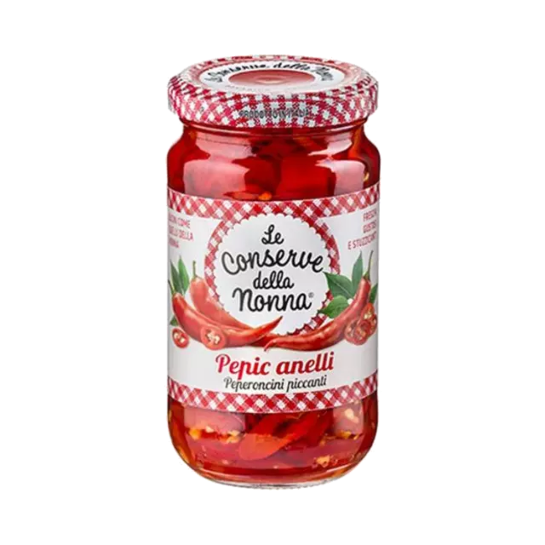 Le Conserve Della Nonna Sliced Hot Chilli In Oil 190g