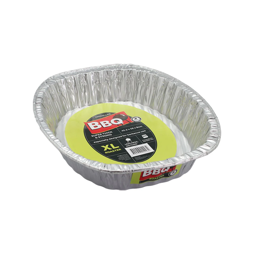 Lemon & Lime Foil Roasting Tray Oval Heavy Duty 45.5x36x9cm