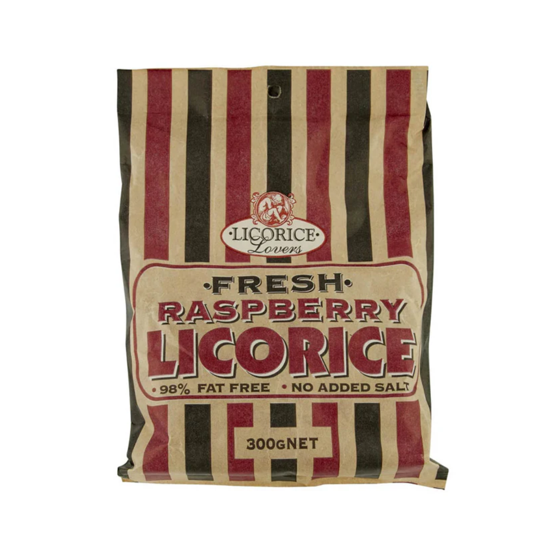Licorice Lovers Fresh Raspberry Licorice 300g