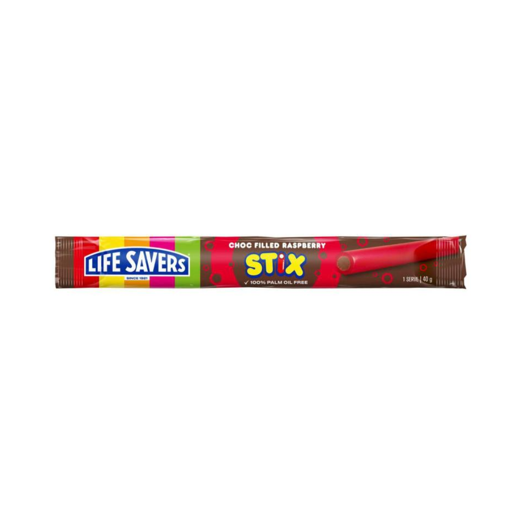 Life Saver Raspberry Choc Log 40g