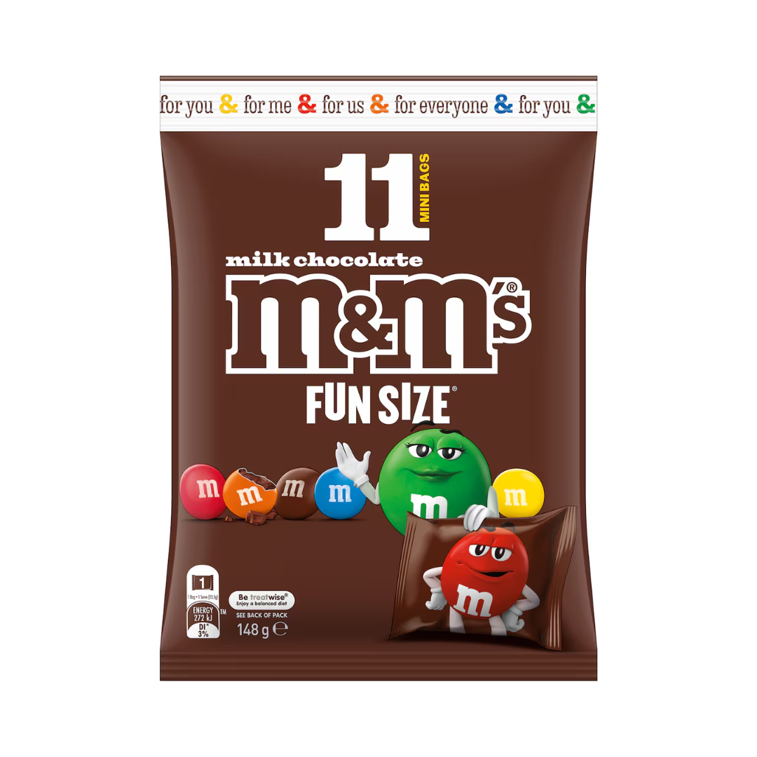 M & M Chocolate Share Pack 11 Mini Packs