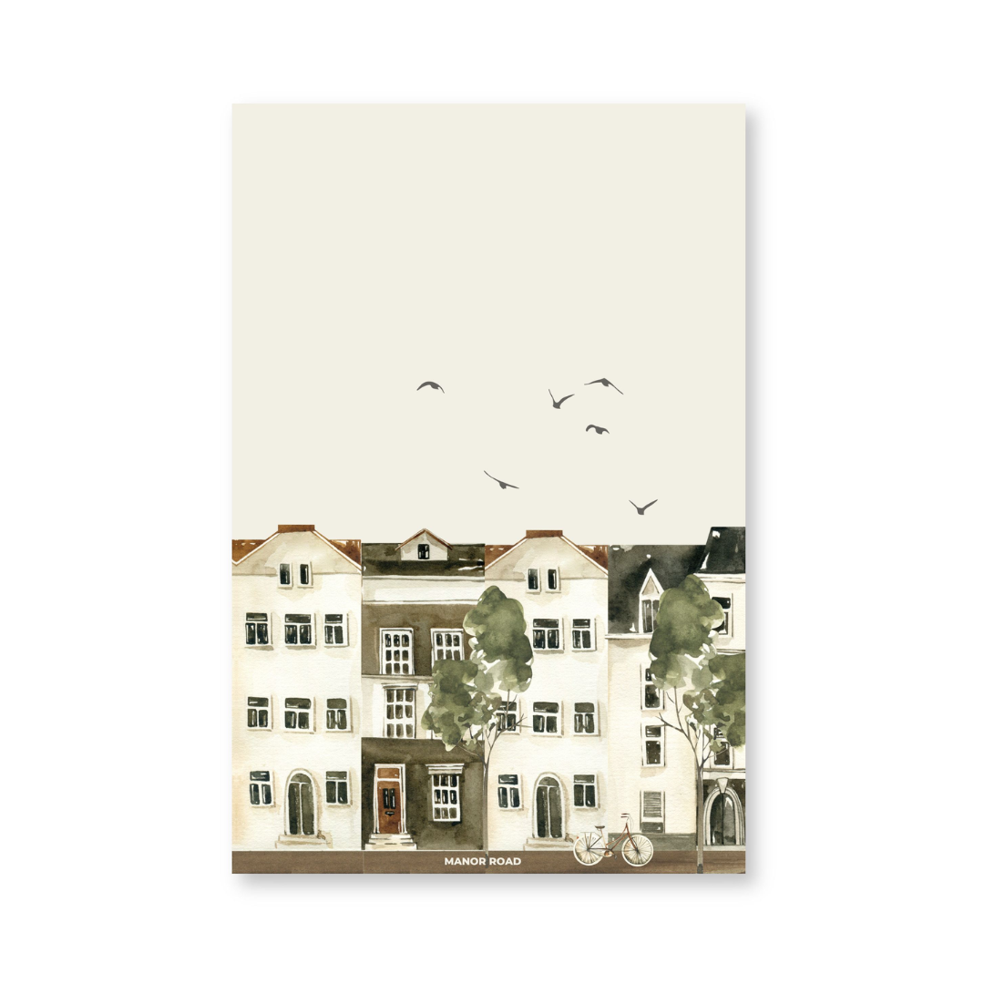 Manor Road Microfibre Tea Towel City Life