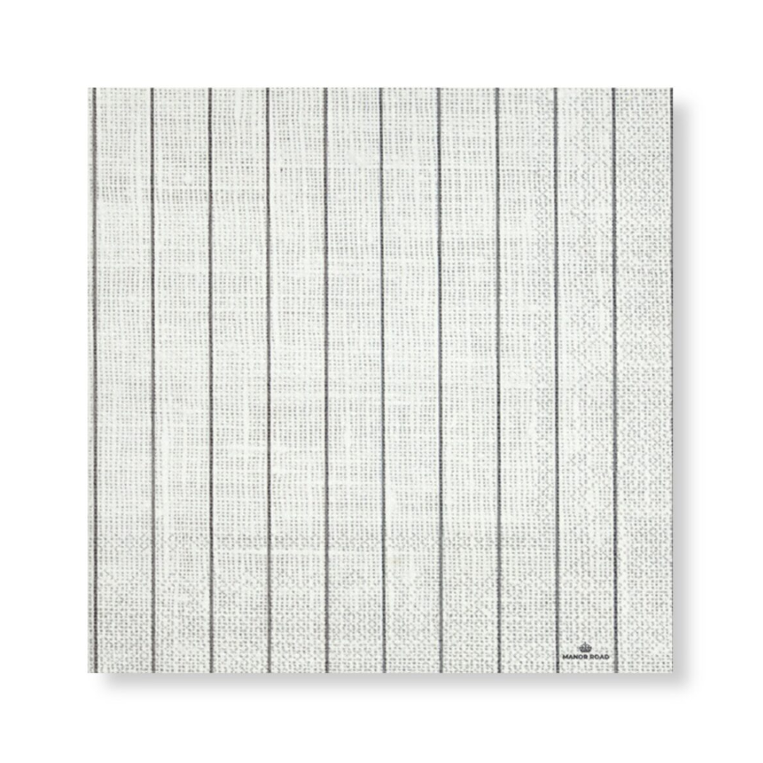 Manor Road Serviette Cocktail Linen Pinstripe