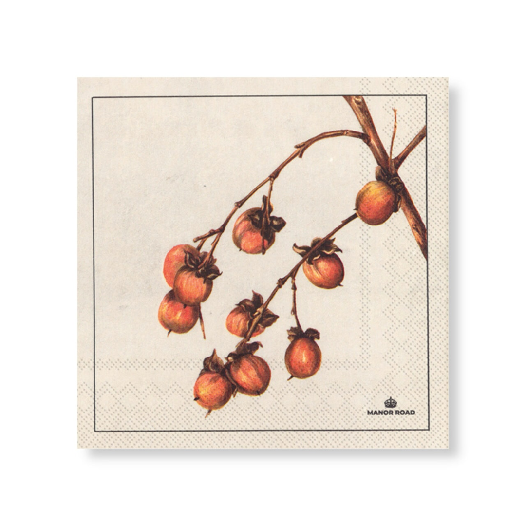 Manor Road Serviette Cocktail Persimmon