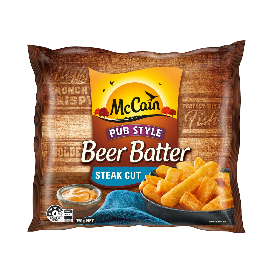 McCain Beer Batter Steakhouse Chips 750g