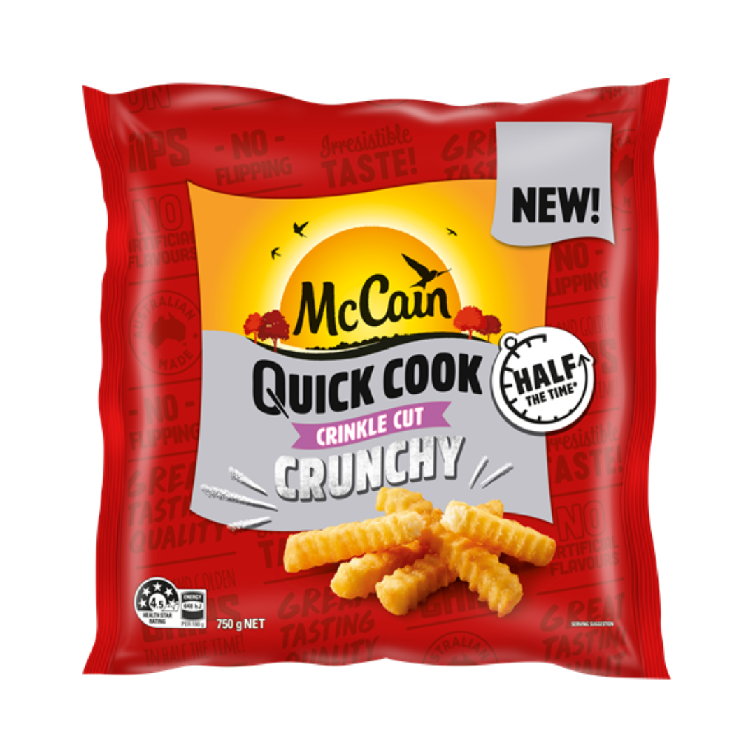 McCain Quick Cook Crinkle Cut Crunchy Chips 750g